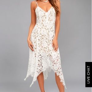 Ivory Lace Midi Dress